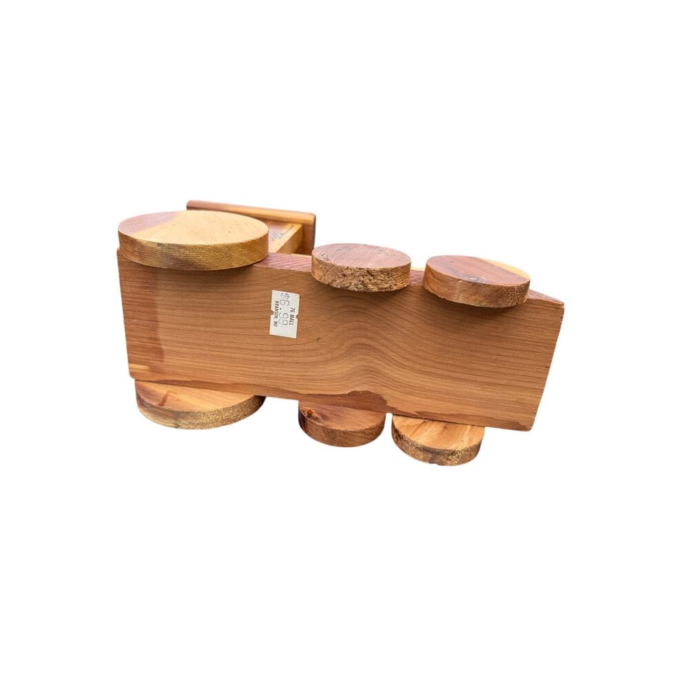🚂 Branson MO Wooden Train Coin Bank Vintage Souvenir Rustic Log Cabin Style - Picture 4 of 4